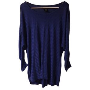 Design 365 Women’s Cobalt Blue 3/4 Sleeve Shirt Sz L